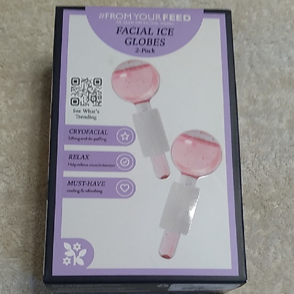 Facial Ice Globes 2-Pack – Cooling Pink Cryo Facial Tools